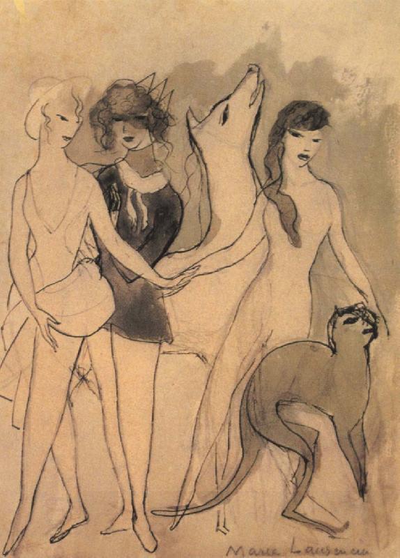 Marie Laurencin Deer,cat and three woman oil painting picture